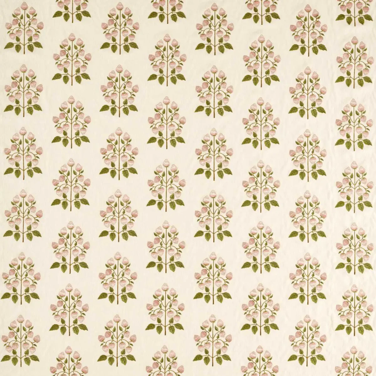 Goldings Hops Fabric - Mallow / Nettle by pink botanical printed fabric from Sanderson