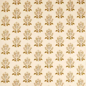 brown botanical printed fabric from Sanderson