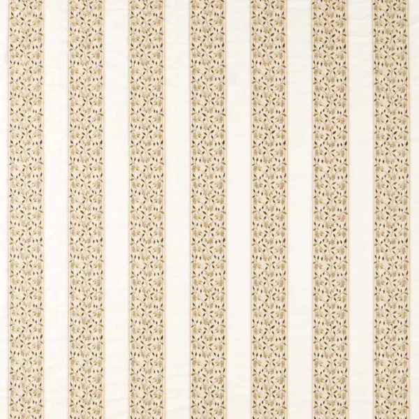 neutral striped embroideried fabric from Sanderson