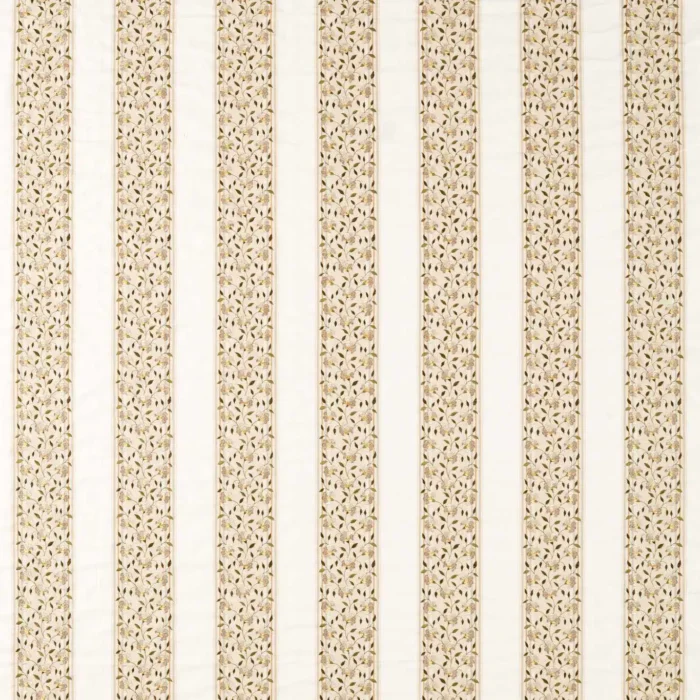 Sloe Blossom Fabric - Lichen /  White Blossom – Lichen / White Blossom swatch
