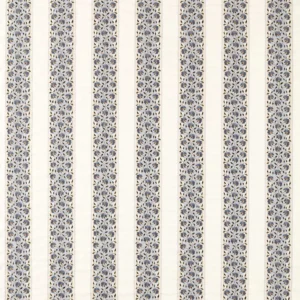 blue striped embroideried fabric from Sanderson
