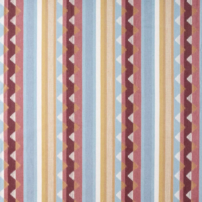 Lutley Stripe Fabric - Damson  / Medlar – Damson / Medlar swatch