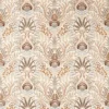 brown botanical embroideried fabric from Sanderson