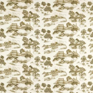 green botanical cotton fabric from Sanderson