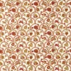 red animal embroideried fabric from Sanderson