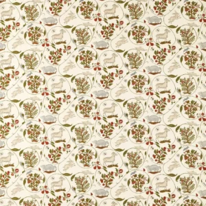 green animal jacquard fabric from Sanderson