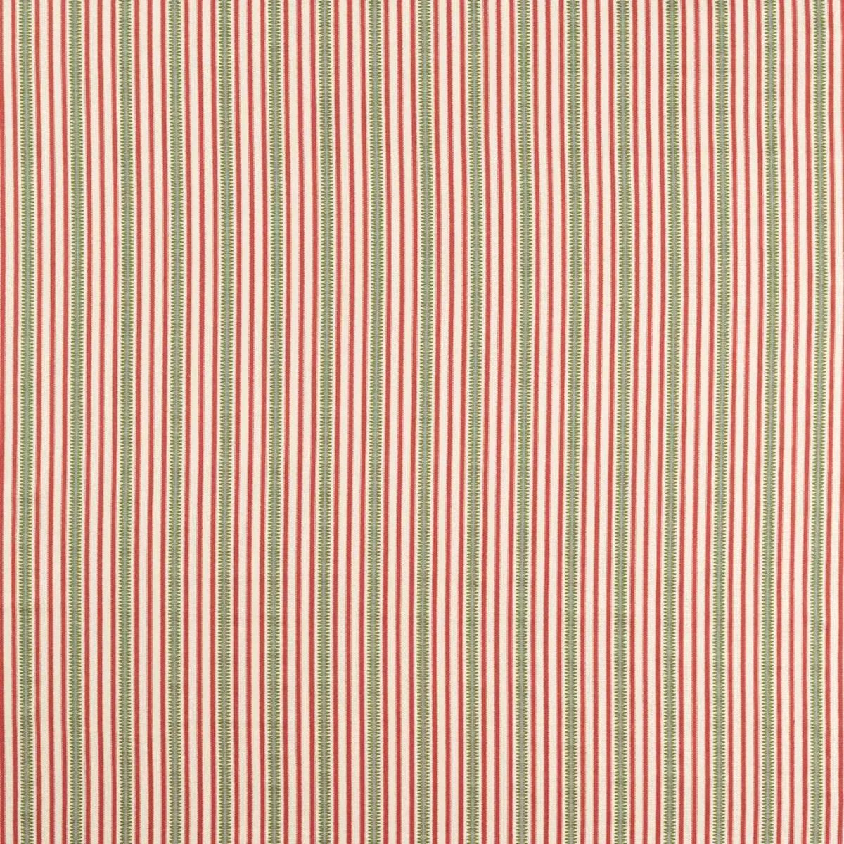 Barneby Stripe Fabric - Berry / Leaf by red striped cotton fabric from Sanderson