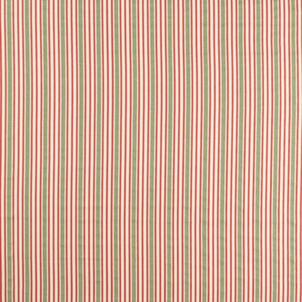 Barneby Stripe Fabric - Berry / Leaf by red striped cotton fabric from Sanderson