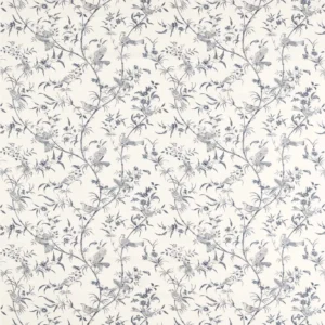 blue botanical printed fabric from Sanderson
