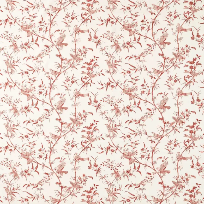 Paradise Woods Toile Fabric - Madder swatch
