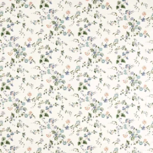 blue botanical printed fabric from Sanderson
