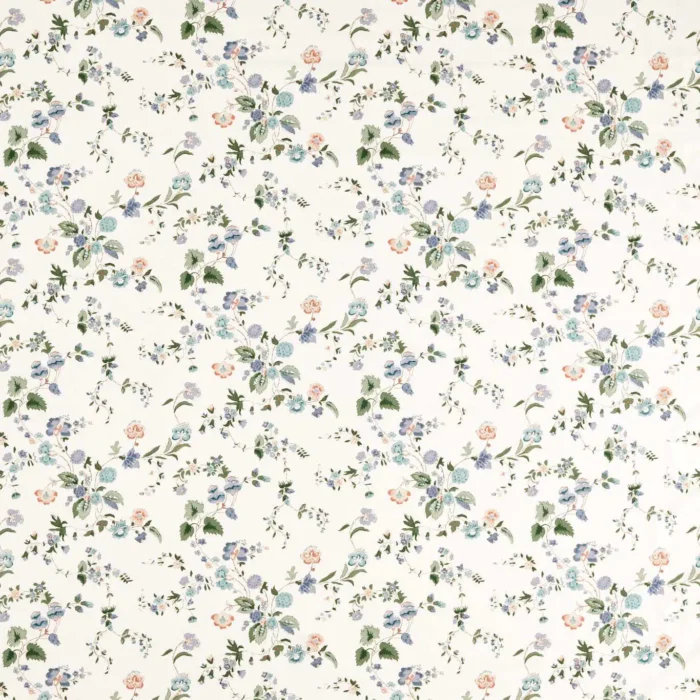 Nectar Fields Fabric -  Cornflower / Mallow swatch