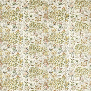 green botanical printed fabric from Sanderson