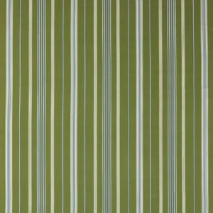 green striped cotton fabric from Sanderson
