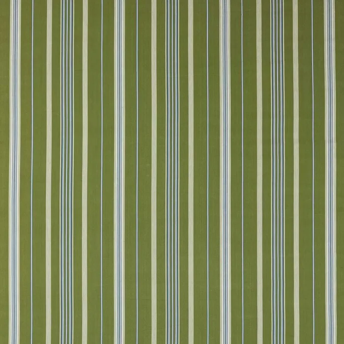 Latimer Stripe Fabric -  Avocado / Indigo swatch