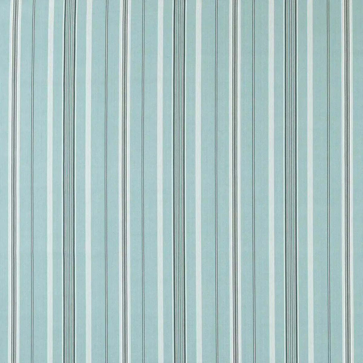 Latimer Stripe Fabric - Udaipur Blue / Teal by blue striped cotton fabric from Sanderson
