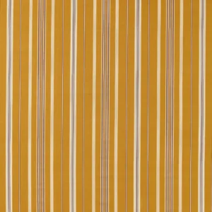 yellow striped cotton fabric from Sanderson