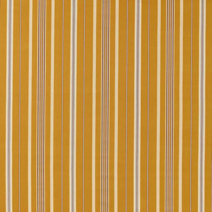 Latimer Stripe Fabric -  Turmeric / Walnut swatch