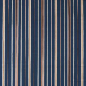 blue striped cotton fabric from Sanderson