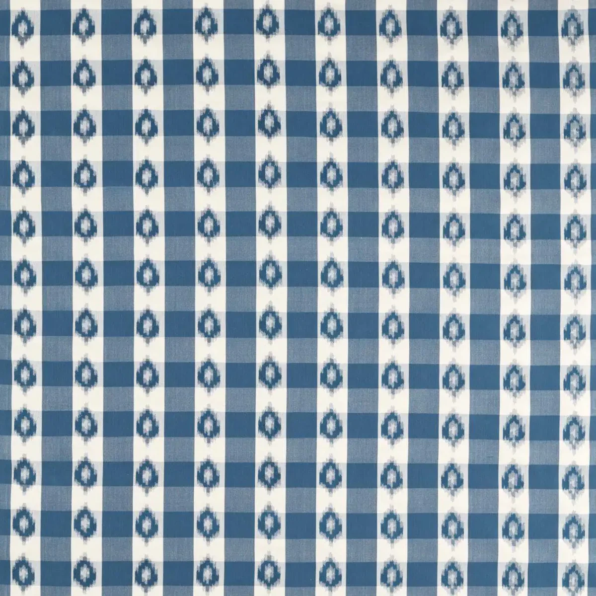 blue checked woven fabric from Sanderson