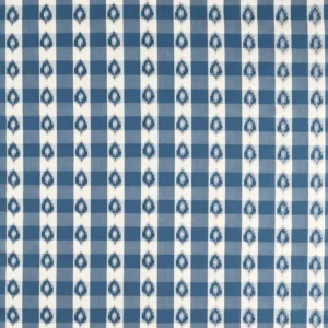 blue checked woven fabric from Sanderson