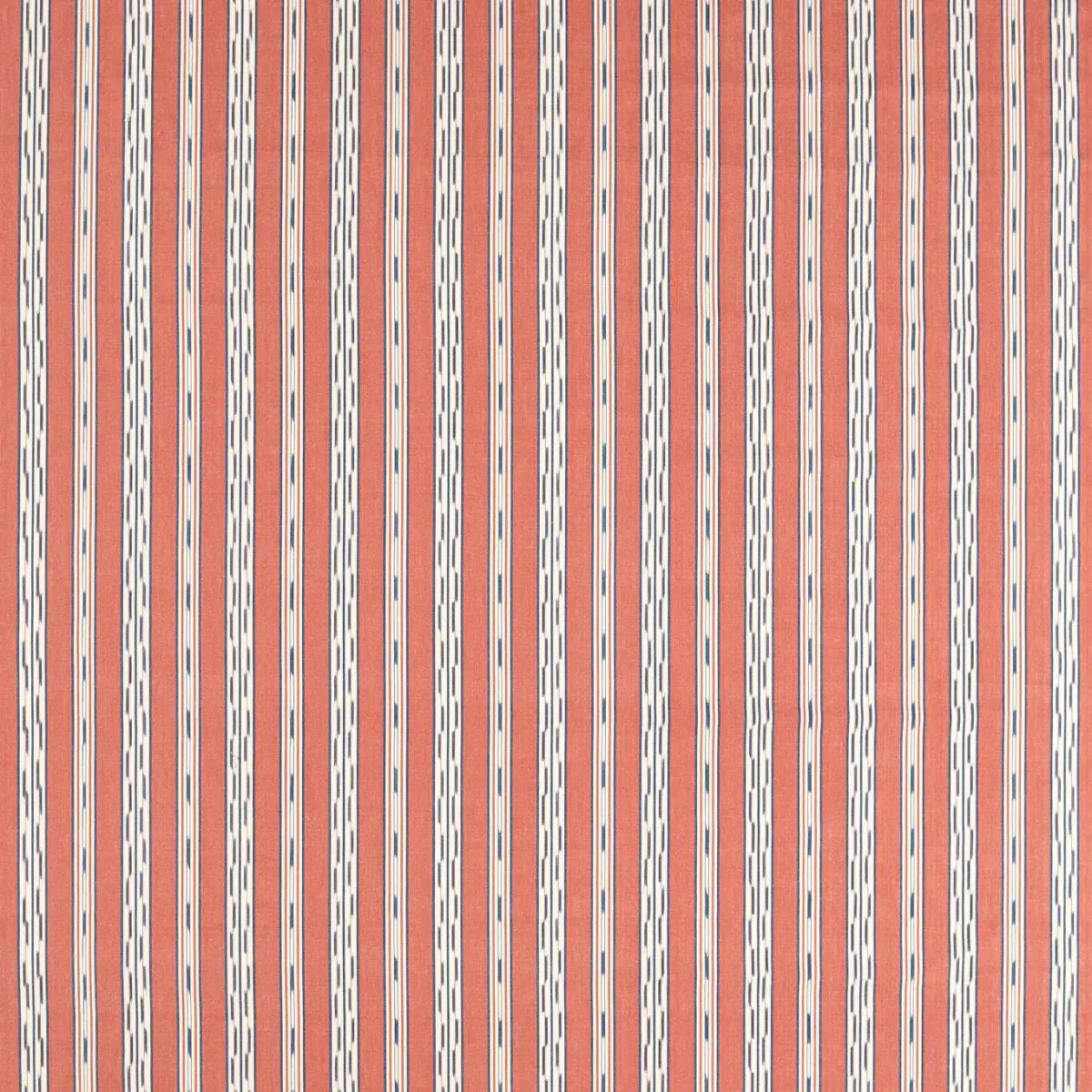 Jamandi Stripe Fabric - Madder / Indigo by red striped cotton fabric from Sanderson