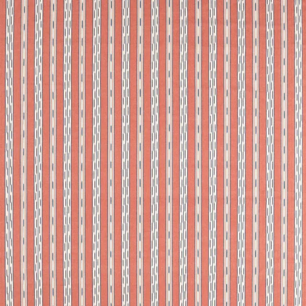 red striped cotton fabric from Sanderson