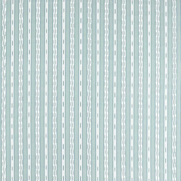 Jamandi Stripe Fabric - Porcelain / Blue by blue striped cotton fabric from Sanderson