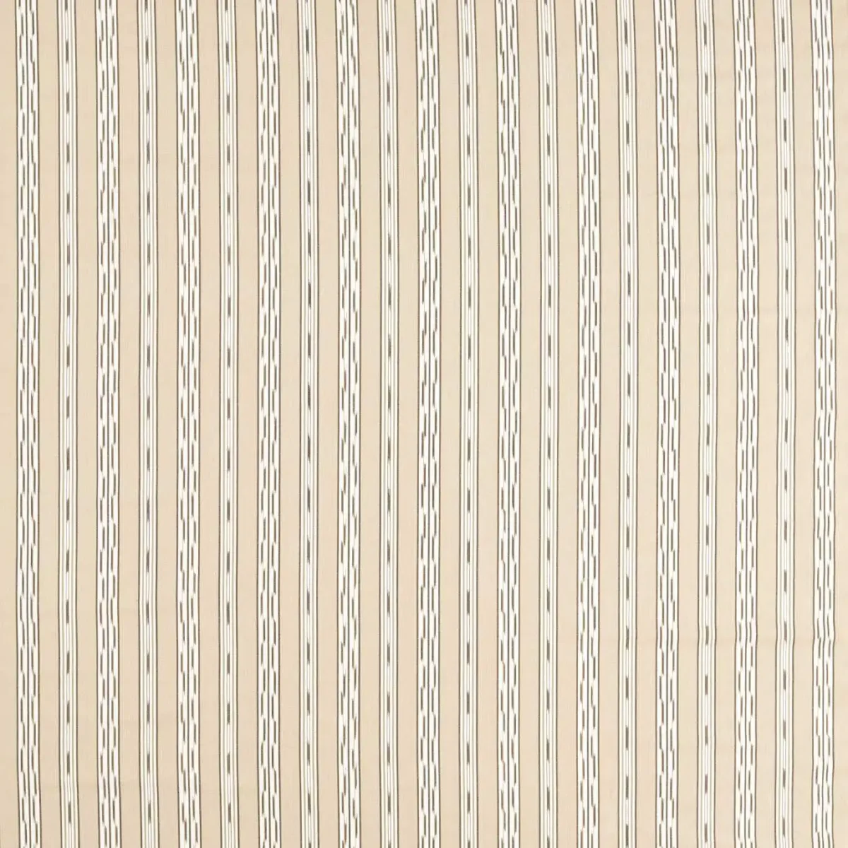 Jamandi Stripe Fabric - Gritstone / Oak by neutral striped cotton fabric from Sanderson