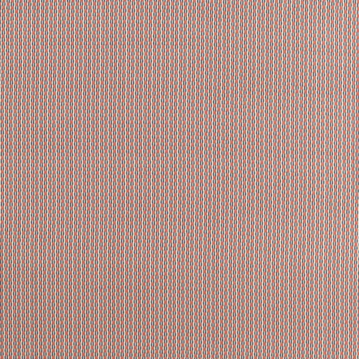 Batak Check Fabric - Indigo / Madder by red geometric cotton fabric from Sanderson