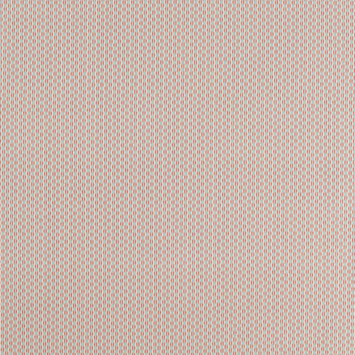 Batak Check Fabric - Coral / Mineral by pink geometric cotton fabric from Sanderson