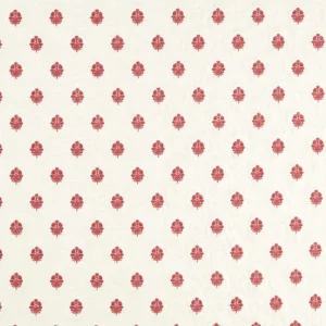 red spotted embroideried fabric from Sanderson