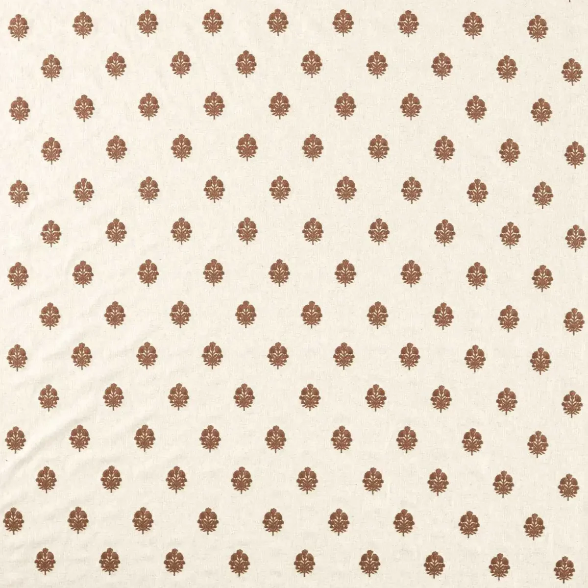 Lavanga Fabric - Oak by brown spotted embroideried fabric from Sanderson