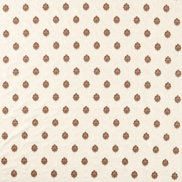 brown spotted embroideried fabric from Sanderson