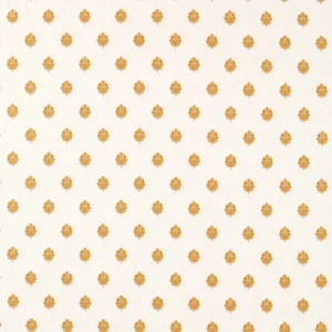 yellow spotted embroideried fabric from Sanderson