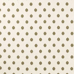 green spotted embroideried fabric from Sanderson