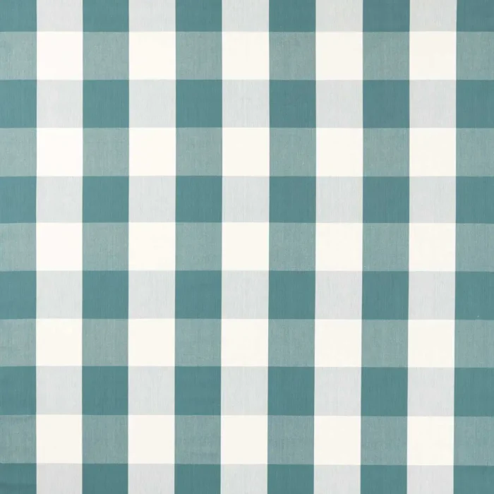 Madras Fabric - Check Teal swatch