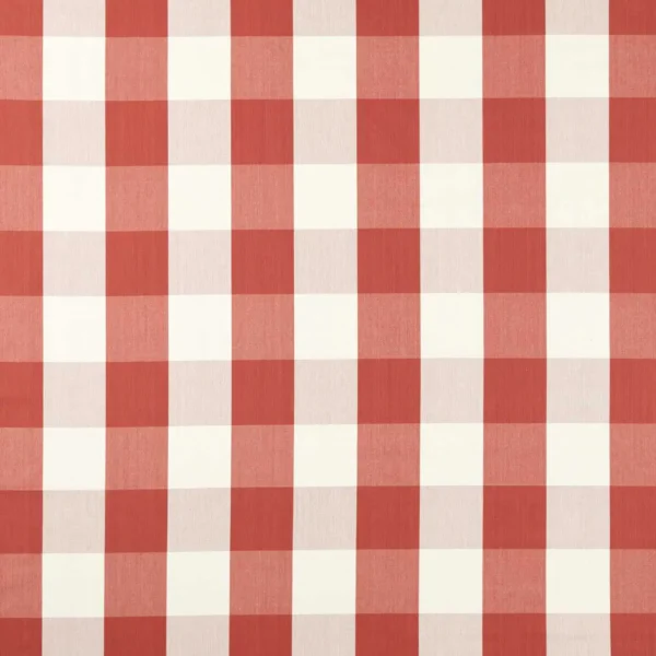 Madras Fabric - Check Madder by red checked woven fabric from Sanderson