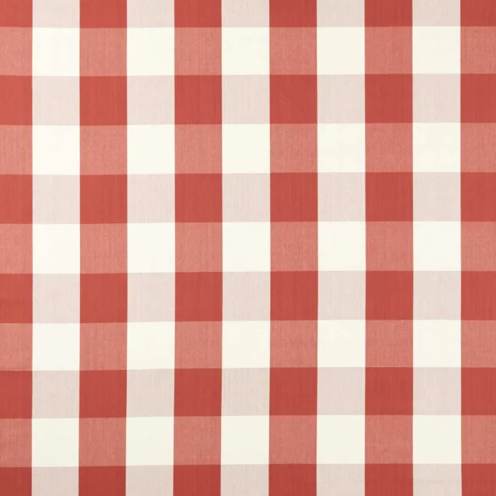 Madras Fabric - Check Madder swatch