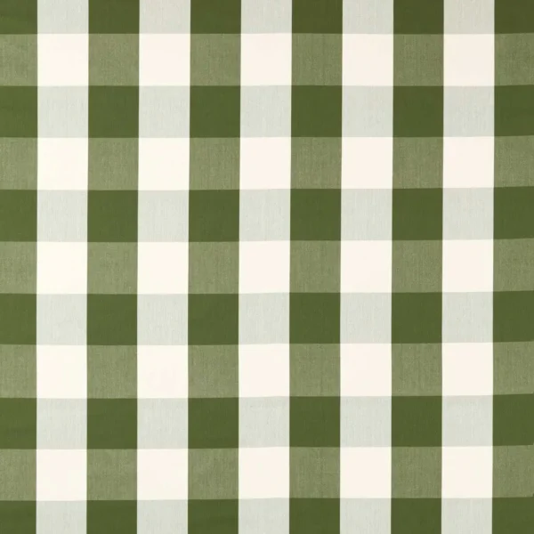 Madras Fabric - Check Avocado by green checked woven fabric from Sanderson