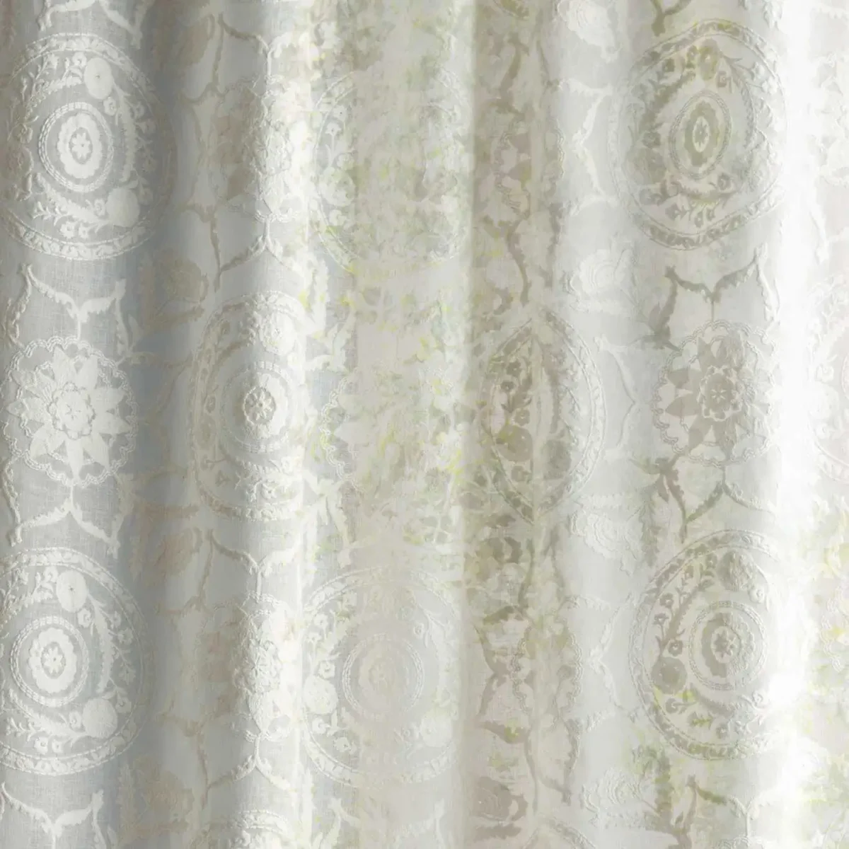 green botanical voile-sheer fabric from Sanderson