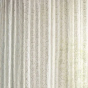 neutral botanical voile-sheer fabric from Sanderson
