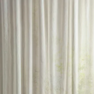 neutral striped voile-sheer fabric from Sanderson