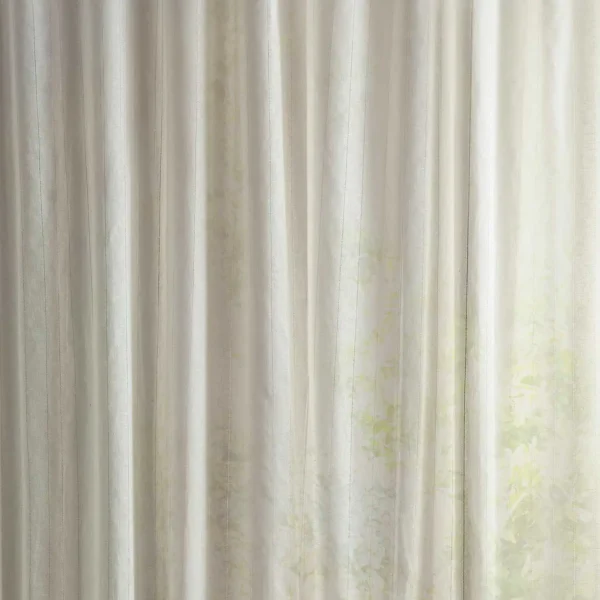 Shoreline Stripe Fabric - Seaspray White by neutral striped voile-sheer fabric from Sanderson