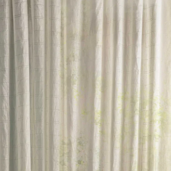 neutral checked voile-sheer fabric from Sanderson