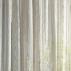 neutral striped voile-sheer fabric from Sanderson