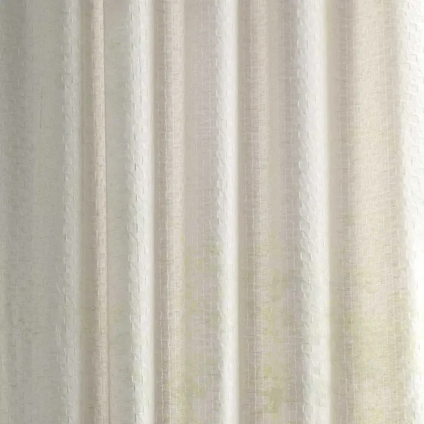 white geometric voile-sheer fabric from Sanderson