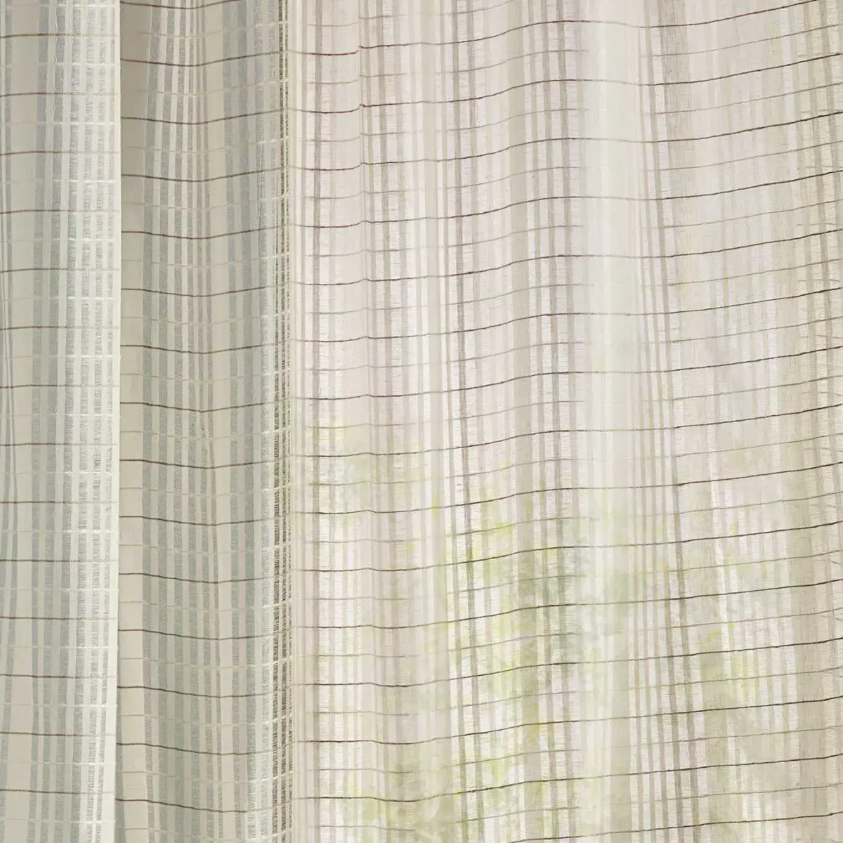 multicolour striped voile-sheer fabric from Sanderson