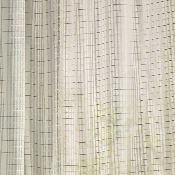Seastack Fabric - Sunsoaked by multicolour striped voile-sheer fabric from Sanderson