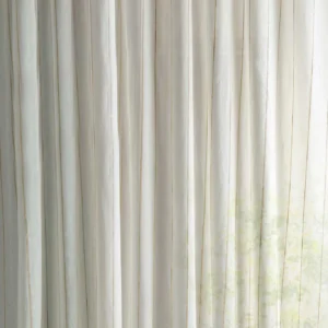 neutral striped voile-sheer fabric from Sanderson